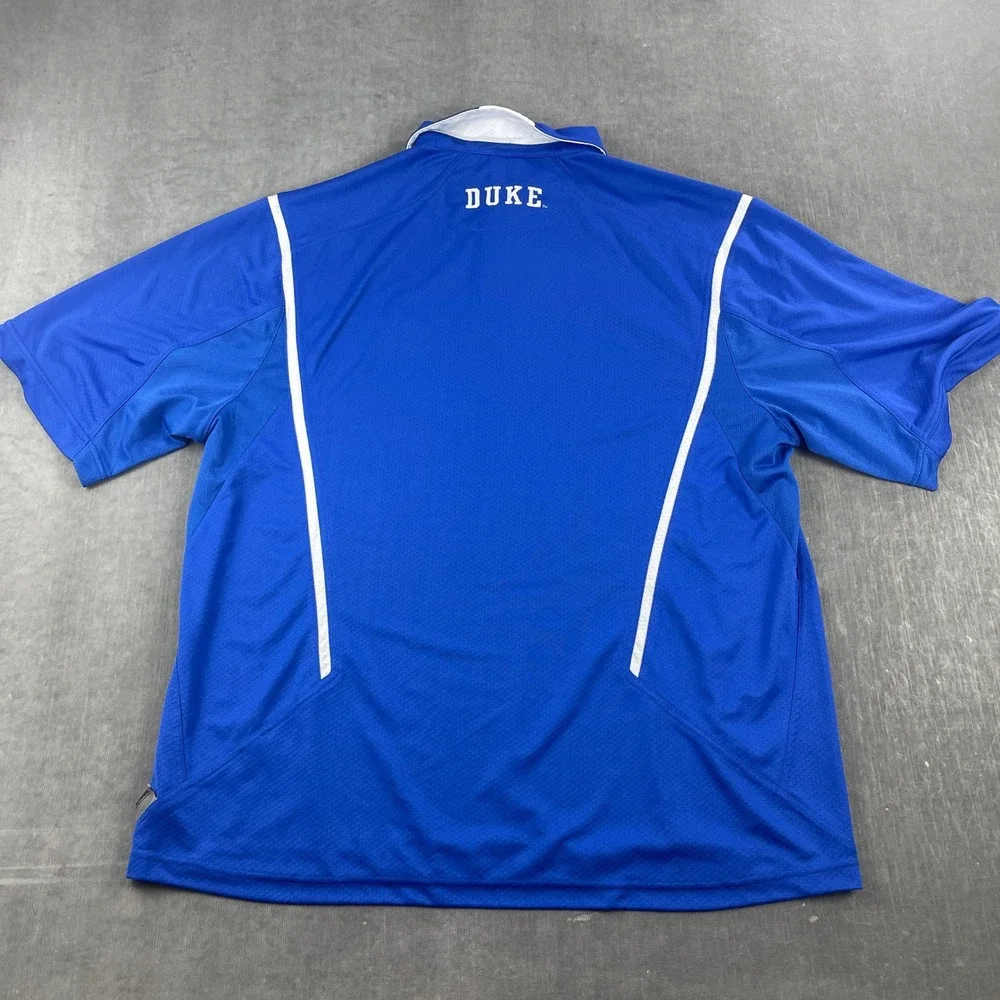 Vintage Duke Blue Devils Nike Men XL Royal Blue Polo Shirt Nike Fit Dry Perf